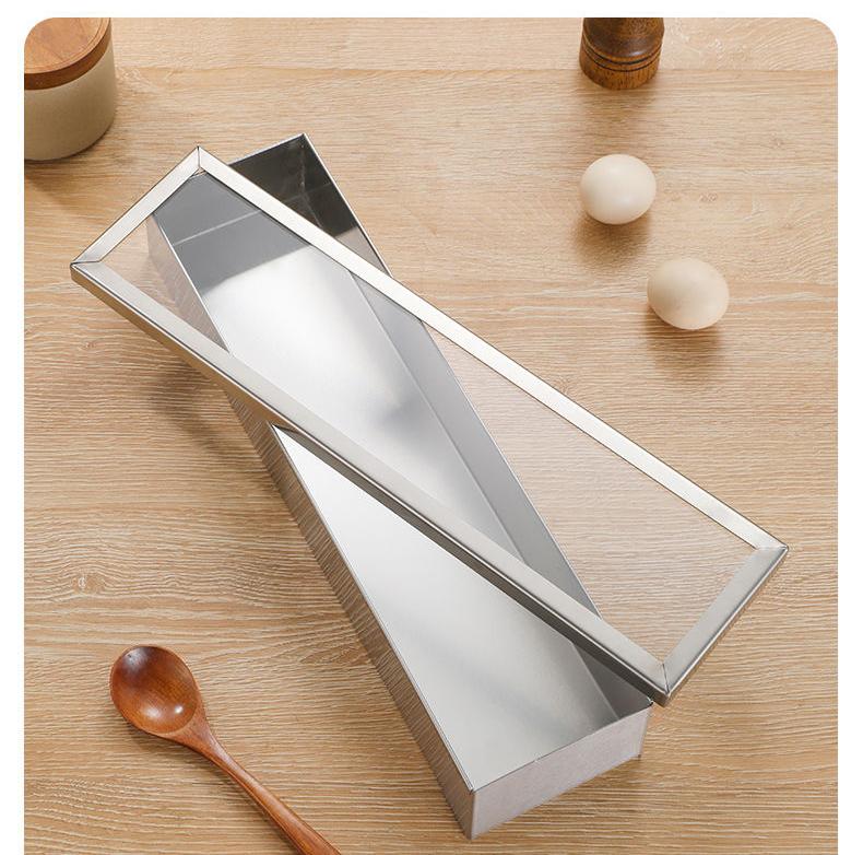 40*10*6cm with metal transparent lid , detachable edge