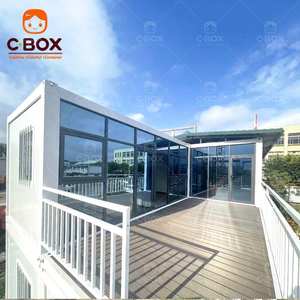 Cbox Durable Prefab Modular Luxury Buildings Mobile Villa Fireproof 2-Story Office Hotels <b>Flat</b> Pack Container House - Product Image 5