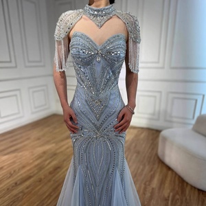 Robe de soirée élégante en tulle transparent perlé Serene <span class=keywords><strong>Hill</strong></span> LA72897, collection Haute Couture pour concours de beauté 2026 - Product Image 4