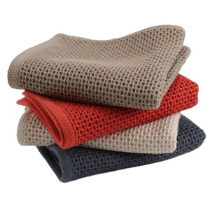 Toalla tipo waffle de estilo japonés, 35x75cm, 80g, algodón puro, color sólido, absorbente, transpirable, para uso doméstico, toalla facial - Product Image 4