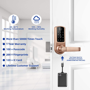 Cerradura Inteligente Multifuncional con NFC, Huella Dactilar, Contraseña, Tarjeta RFID y <span class=keywords><strong>Llaves</strong></span> Mecánicas - Product Image 5