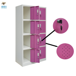Penjualan Panas Lemari Baja Pink 12 Pintu Modern Lipat untuk Pakaian, Kamar Tidur, Kantor, Gym - Penggunaan Komersial Grosir Pabrik - Product Image 4