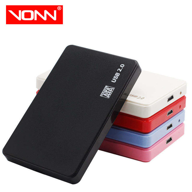 USB2.0 SATA 2.5 Inch External Hard Drive Enclosure Portable SSD Max 2T HDD Case Tool-Free ABS Plastic 480Mb/s