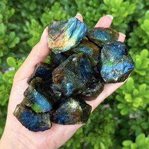 Nouveauté Pierre brute de labradorite bleue flash, pierre précieuse naturelle brute pour la décoration spirituelle - Product Image 2