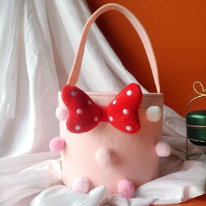 Venta al por mayor personalizado muñeca de dibujos animados Mori Departamento 22*18cm niños Luna Llena 100 días con regalo de mano cilíndrico fieltro bolsa de mano