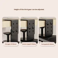 Support de tasse rotatif en plastique à un niveau avec trou et clip pour table, étagère de rangement pour café et boissons