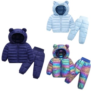 2022 Winter Kinderkleding Sets Baby Jongen Warm Hooded Down Jassen Broek Kleding Sets Baby Meisjes Jongens Snowsuit Jassen Ski pak - Product Image 1