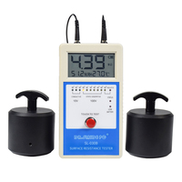 DR.SLAIDE PC SL030B Alat Uji Ketahanan Permukaan ESD Meter Resistivitas Anti-Statik Elektroda Berat Warna Putih Gading untuk Lantai Epoksi