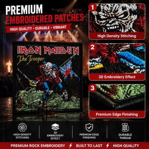 <span class=keywords><strong>Iron</strong></span> Maiden Rock Band ricamata toppa di ferro per giacche, cappelli e accessori di abbigliamento - Product Image 2