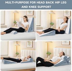 सोने के लिए बिस्तर की वेज तकिया, 3 पीसी समायोज्य ऊंचाई त्रिकोण तकिया वेज - Product Image 3