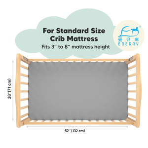 Sábana <span class=keywords><strong>de</strong></span> algodón orgánico transpirable <span class=keywords><strong>para</strong></span> bebé, ropa <span class=keywords><strong>de</strong></span> cama <span class=keywords><strong>de</strong></span> muselina supersuave, lavable a máquina, sábana ajustada <span class=keywords><strong>para</strong></span> <span class=keywords><strong>cuna</strong></span>, 100% - Product Image 2