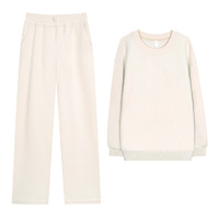 Ensemble 2 pièces de survêtements amples pour femmes : sweats à capuche à manches longues et col rond, pantalons de jogging de haute qualité – Vente en gros