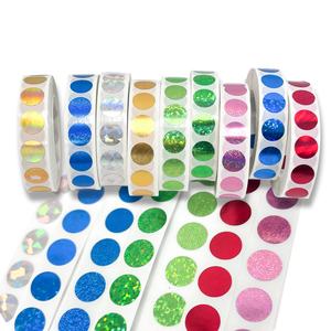 Custom Scratch Off Sticker Roll 12mm Round Holographic Scratch off Adesivos Holograma Etiquetas para Fazer Surpresa Recompensa Cartões - Product Image 6