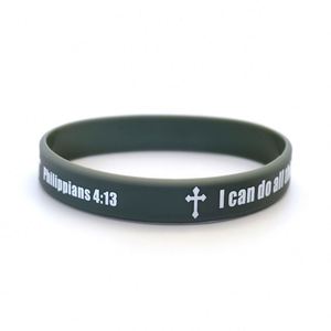 Bracelets promotionnels décoratifs en silicone personnalisés avec logo, thème biblique et inspirés des croyances religieuses, pour événements. - Product Image 5