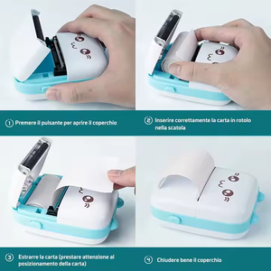 Imprimante thermique portable pour enfants, mini téléphone portable sans fil intelligent, 200 dpi, <span class=keywords><strong>impression</strong></span> d'étiquettes adhésives, <span class=keywords><strong>impression</strong></span> <span class=keywords><strong>de</strong></span> photos couleur et <span class=keywords><strong>de</strong></span> dates - Product Image 4