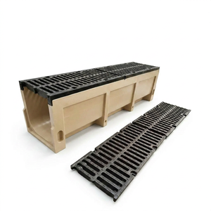 Canal de drenaje de hormigón <span class=keywords><strong>prefabricado</strong></span> de resina duradero con cubierta de hierro dúctil ranurada de alta resistencia para almacén - Product Image 2