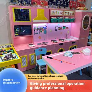 Maison de jeu pour enfants médecin établi Table de maquillage bloc de construction Table-espace Table de sable installations de parc d'attractions - Product Image 5