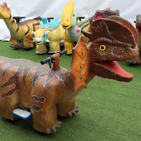 Trottinette Électrique Dinosaure Personnalisée pour Enfants, Siège Sûr, Idéale pour Location en Aire de Jeux Intérieure/Extérieure