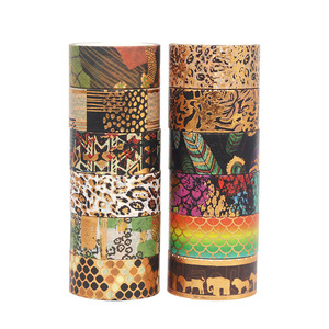 เทปวาชิลายสัตว์ ความยาว 3 เมตร สำหรับตกแต่งสมุดบันทึก อุปกรณ์งานฝีมือ ลายธรรมชาติ - Product Image 4