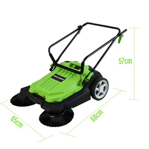 VERTAK 18L Walk-Behind Household <b>Floor</b> Sweeper <b>Machine</b> Manual with Plastic Construction for <b>Cleaning</b> and Sweeping - Product Image 3