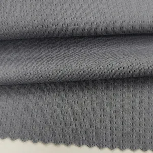 Knitted Mesh Fabric 100% Polyester Breathable Fabric Quick Drying Single Mesh Polo Shirt Fabric