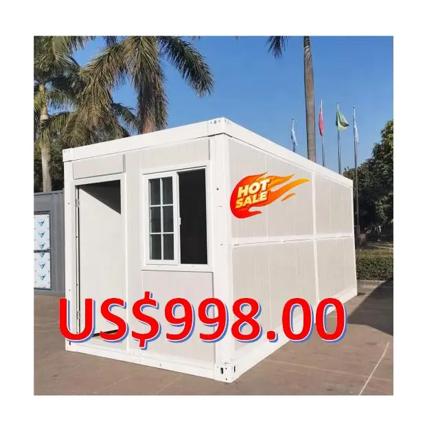 20ft Folding cabin Tiny House Low Price Foldable Container Home Office Modular Home Prefab House
