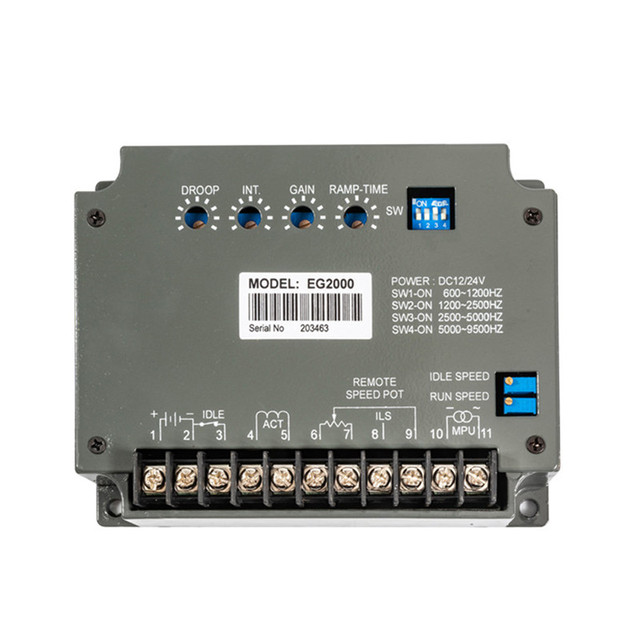 Generator Spare Parts High Voltage Motor Control Panel Board DC Electronic Governor Speed Controller EG2000