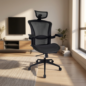 Modern Extendable Conference Room High <b>Back</b> Swivel Office <b>Chair</b> with Mesh and Adjustable Features - Product Image 2