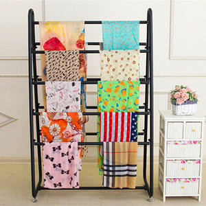 Porta sciarpa multistrato in seta di ferro eco-friendly tessuto scialle cintura espositore per abbigliamento per negozi di abbigliamento da pavimento al dettaglio - Product Image 3