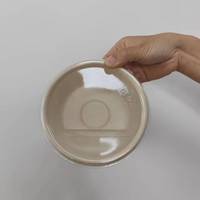 Bol en bagasse laminée avec couvercle en plastique transparent, jetable, en canne à sucre, pour aliments, à emporter, vente en gros