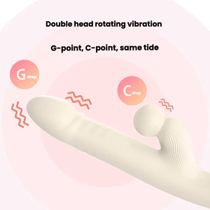 Cass Woman's Dual-Vibrator Bunny Dildo Masturbator met 10 frequenties & 5 snelheden voor <span class=keywords><strong>vagina</strong></span>, anaal, oraal en borst seks. - Product Image 4