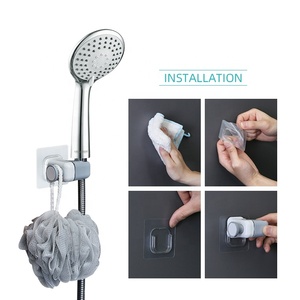 Montaggio a parete nessuna perforazione pasta autoadesivo adesivo a mano titolare soffione doccia con la sfera del bagno asciugamano <span class=keywords><strong>gancio</strong></span> - Product Image 5