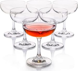 Crystal Coupe Glasses 7 Ounce(220ml) Elegante diseño de tallo corto Copas de cóctel transparentes Perfectas para beber champán Vino <span class=keywords><strong>dulce</strong></span> - Product Image 1
