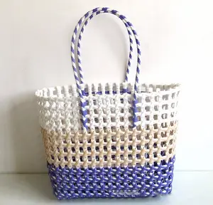 Straw Bags Tote Beach Bags Woven Shopping Basket With Handle Summer Hallow Bags 2023