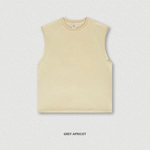 Chaleco sin mangas de 275G con efecto desgastado y bordes sueltos, estilo vintage americano, para primavera y verano - Product Image 3