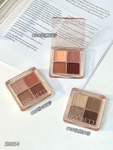 พาเลทอายแชโดว์มินิ 4 สี แบบขายส่ง กล่องใส สีขาว ชมพู พาเลทอายแชโดว์เครื่องสำอาง พาเลทแต่งตาขนาดเล็ก - Product Image 2