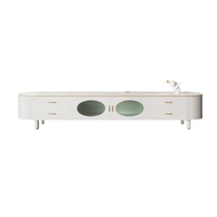 Nouveau design de mobilier de salon, meuble TV et ensemble table basse, meuble TV moderne de luxe avec dessus en marbre