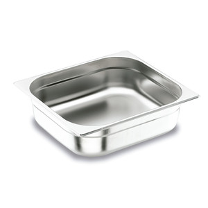 Vaschetta per Alimenti in Acciaio Inox Misura 2/3, Qualità Commerciale per Uso Ristorante - Product Image 1