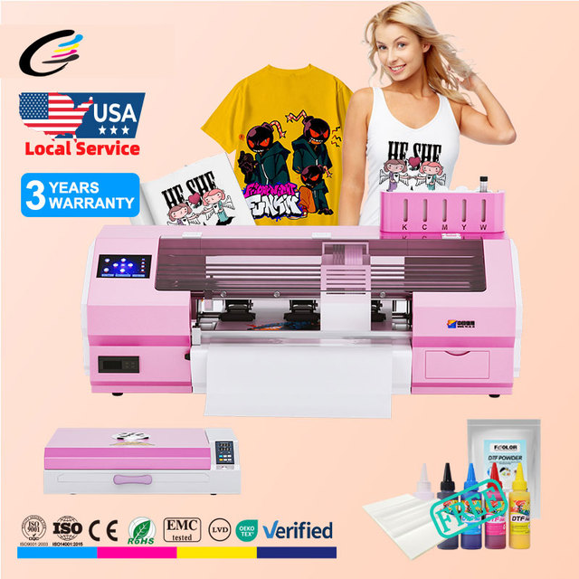 A3 Pink DTF Printer F1080 Single Printhead High Precision Automatic Cleaning Easy-to-Operate for Small Businesses New 300mm