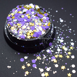 Muestras al por mayor <span class=keywords><strong>de</strong></span> purpurina, lentejuelas y brillantina gruesa mate resistente a los solventes para arte <span class=keywords><strong>de</strong></span> uñas, pintura capilar y manualidades festivas - Product Image 6