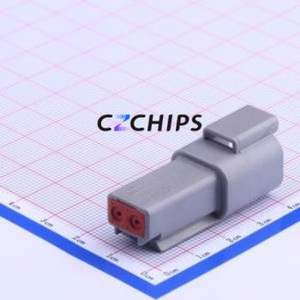 DT04-2P Housing (Wire-to-Board / Wire-to-Wire) Connector 1x2P 1 2 Without Latch - Product Image 1