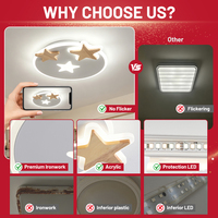Plafonnier LED moderne et simple pour salon, chambre à coucher, en fer de haute qualité, avec télécommande et variateur d'intensité intelligent