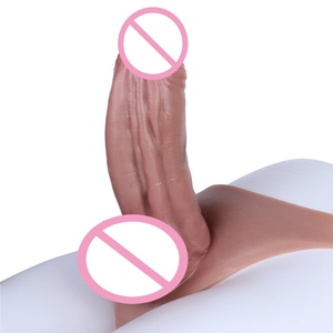 SXXY 7cm Diameter Big Penis Extender Silicone Pants Hollow <b>Dildo</b> Pants Enlarge Dick Girth Penis Extender Cock Sleeve - Product Image 5