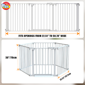 MFF001 Metal Fireplace Fence Portable Baby Playpen Fence Gates Pet Fence for Baby Pet - Product Image 5