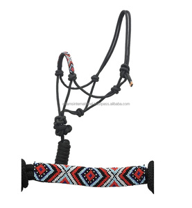 Licol de corde de cheval perlé avec 3 mètres de plomb assortis équipement de course de cheval, fabricant de grossiste International Adams - Product Image 1