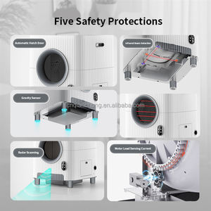 Bac à litière automatique à nettoyage automatique au design <span class=keywords><strong>unique</strong></span> avec contrôle par application pour plusieurs chats, contrôle de l'élimination des odeurs, bac à litière intelligent pour chat - Product Image 5
