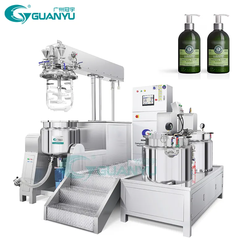 Оборудование для химического смешивания Guanyu, мазь, вакуумный эмульгирующий миксер, 200-500 л, кремовый гомогенизатор, вакуумный эмульгатор
