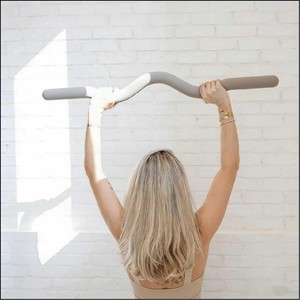 Barra de Levantamiento de Pesas, Barra de Pilates, Barra para Curl, Barra con Peso, Entrenamiento, Fitness, Duradera, Ajustable, Antideslizante de Silicona, Kit de 15/25 lb - Product Image 5