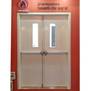 Puertas Económicas para Cines y Teatros, Marco de Acero de 34 dB, Insonorización Doble, Metal con Barra de Empuje, Abatibles, Comerciales - Product Image 1