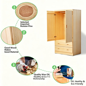 Armoire modulaire extensible en bois pour bébé, idéale pour la maison et l'atelier, design moderne, en bois massif, Armarios Dormitorio - Product Image 4